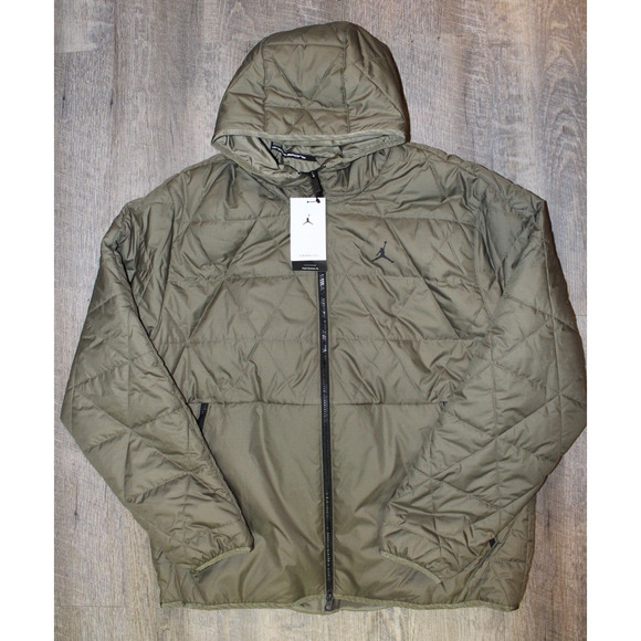 Nike Air Jordan Men's Therma FIT Jacket Olive Green Size XL XXL Large NWT - Picture 6 of 8